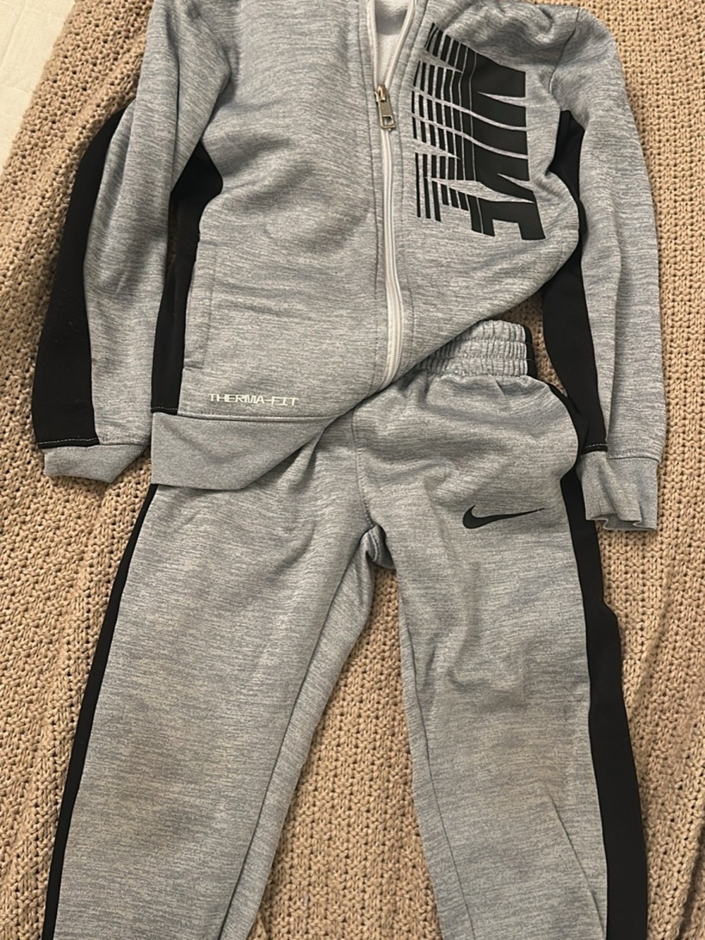 Nike Kids Gray and Black Sweatpants Joggers
